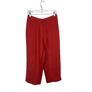 Eileen Fisher Linen & Cotton Wide Leg Crop Pants